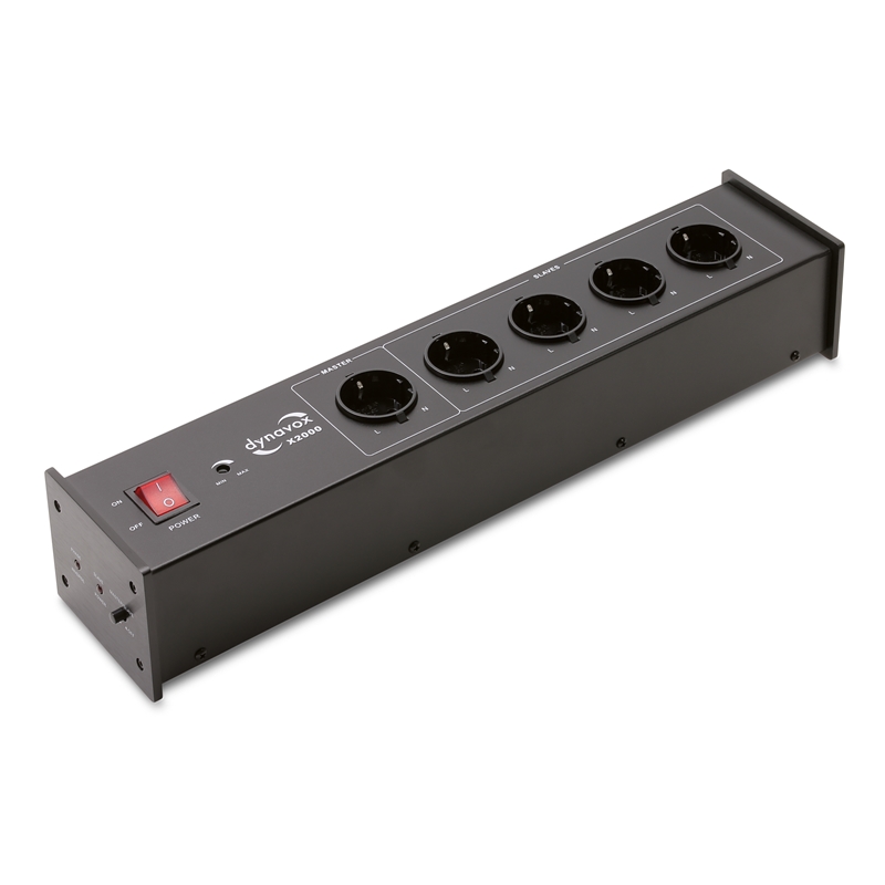 Dynavox HiFi-Steckdosenleiste X2000 schwarz, mit Master-Slave-Funktion-Copy