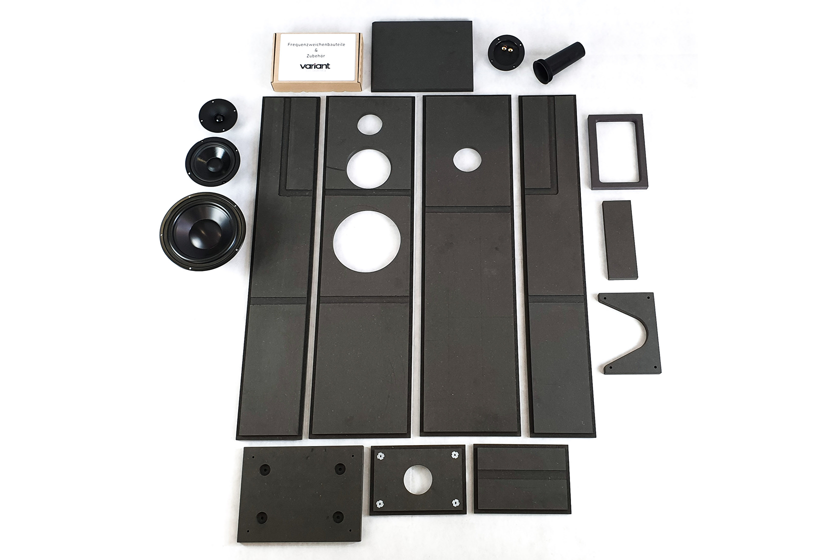 Home Cinema F1 Lautsprecher- + Gehäusebausatz in MDF roh Bundle