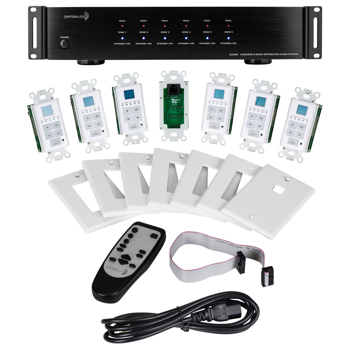 300-585_HR_0-default Dayton Audio DAX66 6-Source 6-Zone Distributed Audio System