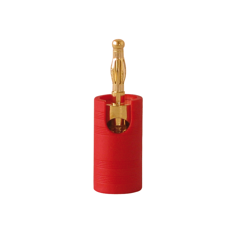 Dynavox High-End Bananenstecker rot Seitliche Befestigung
