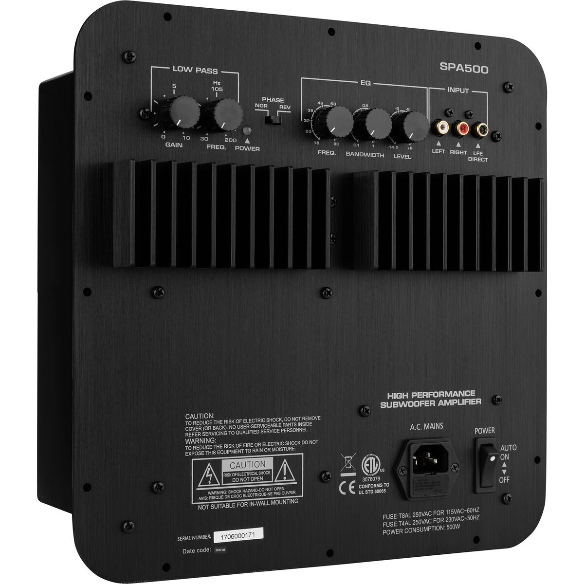 Dayton Audio SPA250 250 Watt Subwoofer Plate Amplifier
