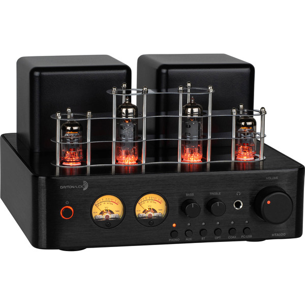 300-3848_HR_0-default Dayton Audio HTA100 Integrated Stereo Hybrid Tube Amplifier 100 Watts