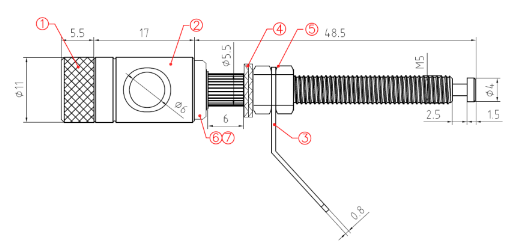 Polklemmen Vergoldet Lang bis 38mm Wandstärke 1 Paar