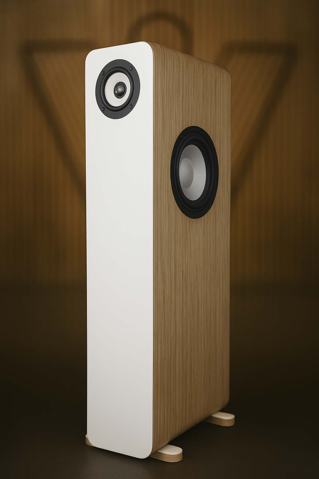 DreiZwo Speaker with variant Background in portrait mode