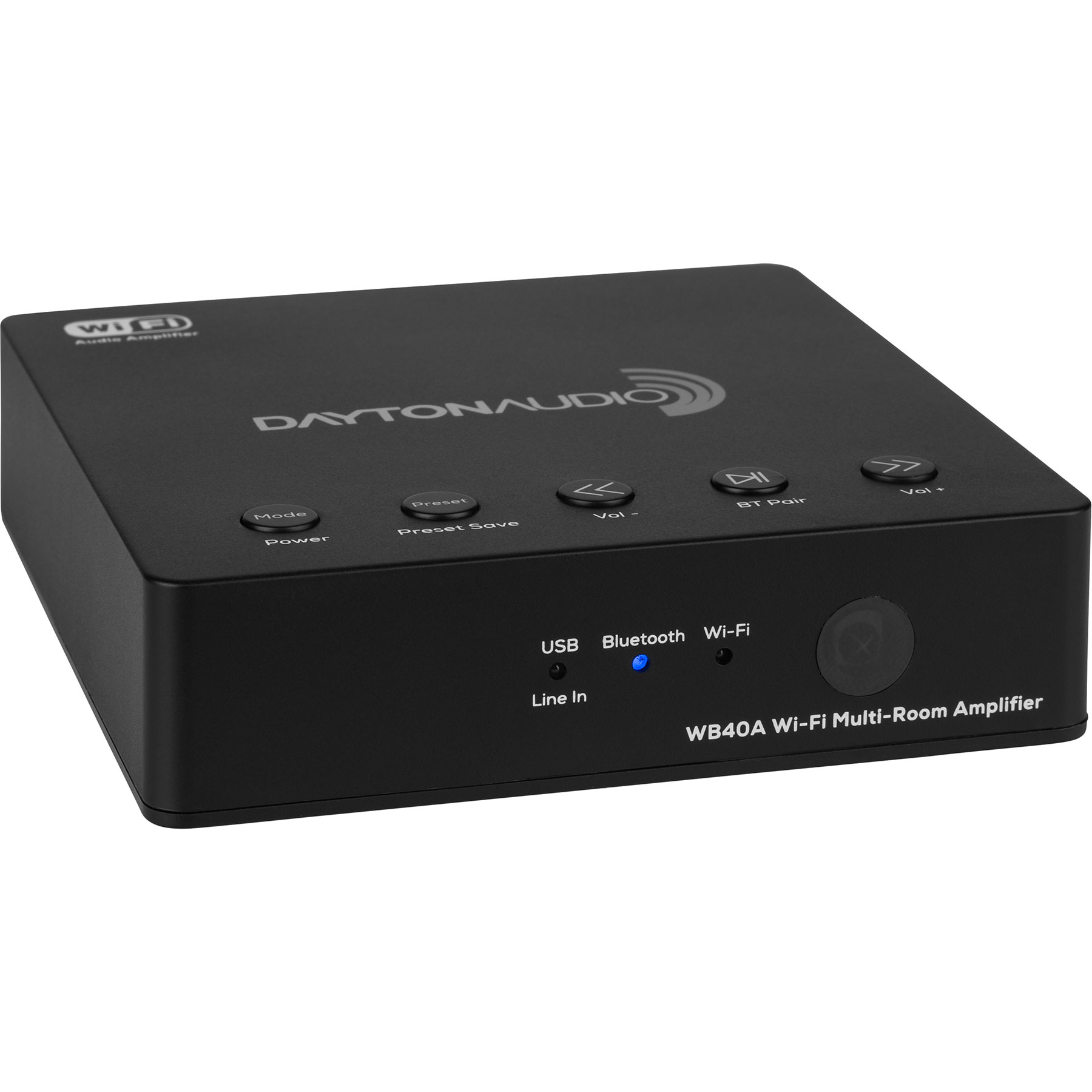 300-3821_HR_0 Dayton Audio WB40A Wi-Fi Bluetooth Multi-Room 2x20W Amplifier