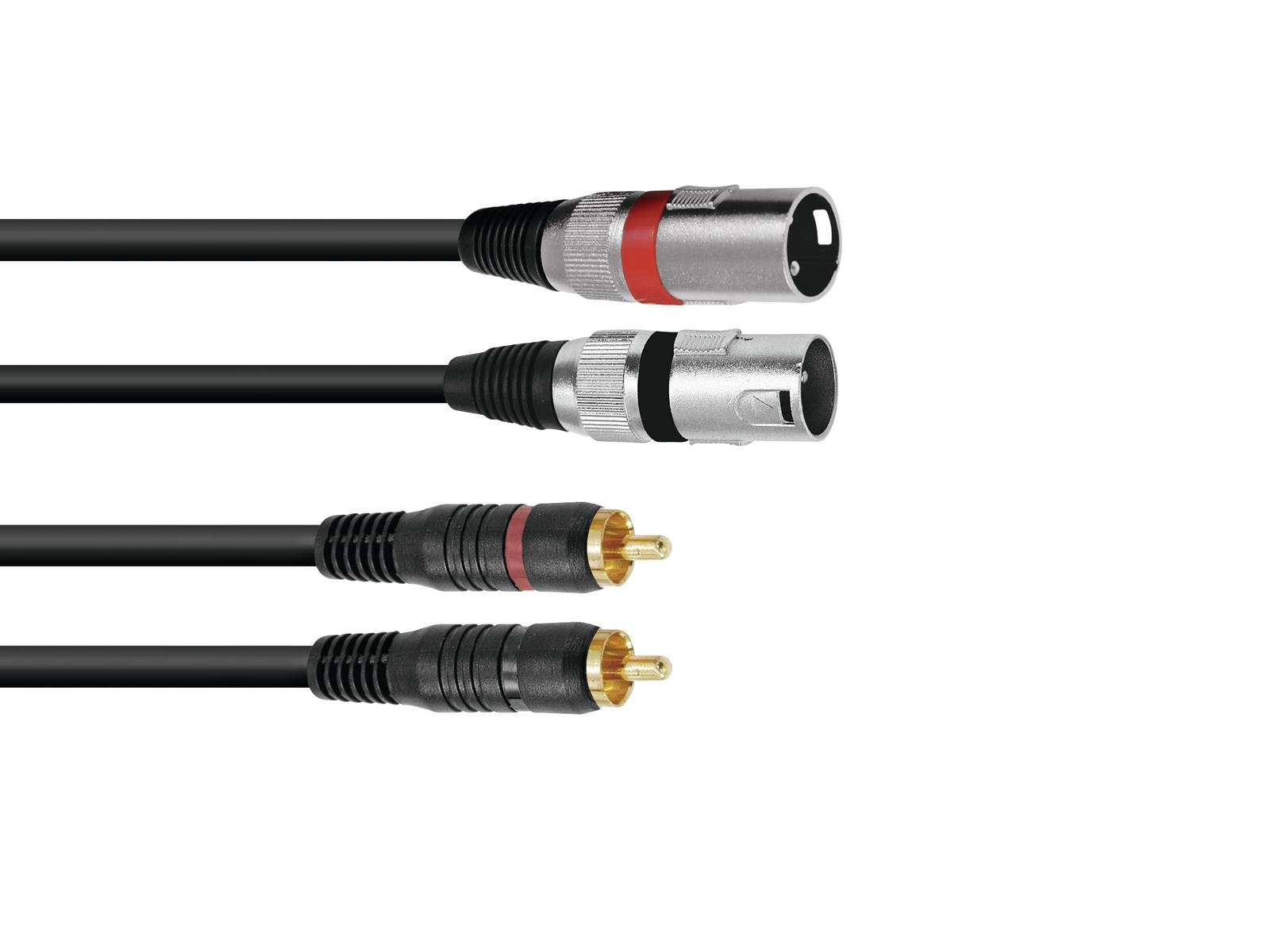 XLR-m auf Cinch(RCA-m) 3m