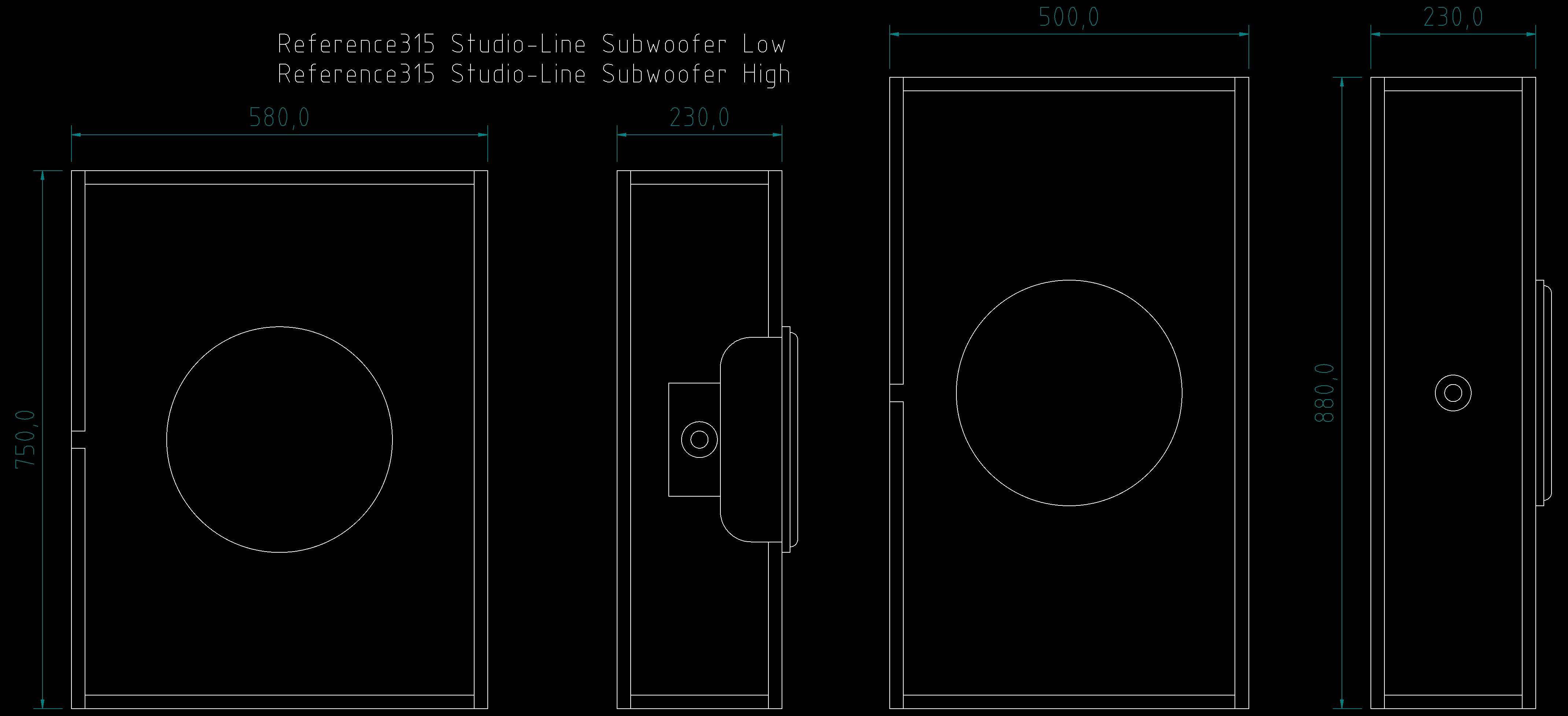 Reference315_Studio_Line_shop Reference315 Studio-Line Subwoofer Low Gehäusebausatz