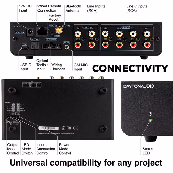 Dayton Audio AXIS-8 Digital Signal Processor with Sub Effects
