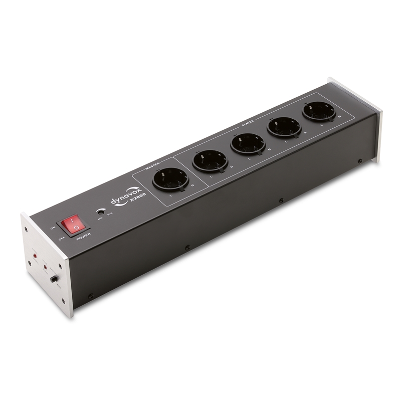 207682_3 Dynavox HiFi-Steckdosenleiste X2000 silber, mit Master-Slave-Funktion