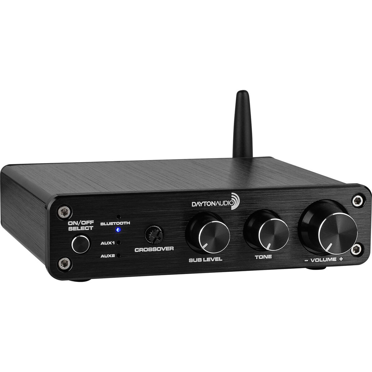 300-3831_HR_0-default Dayton Audio DTA-2.1BT2 100W 2.1 Class D Bluetooth Amplifier with Sub Frequency Adjustment