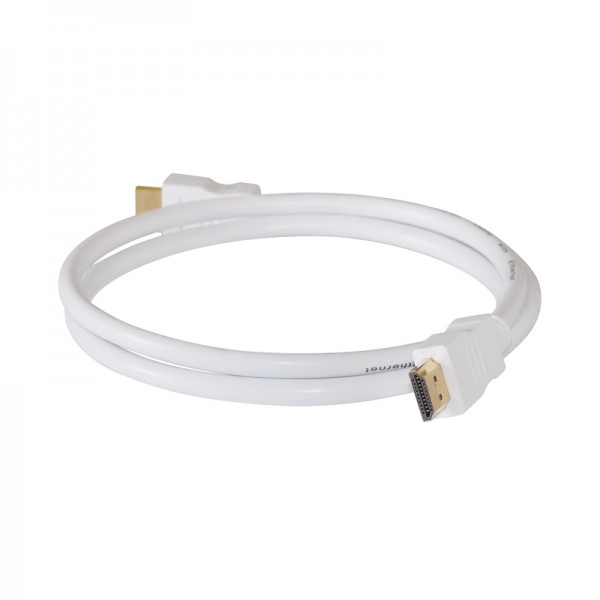 HDMI-Kabel Stecker-Stecker 1,5m weiss vergoldet 1.4